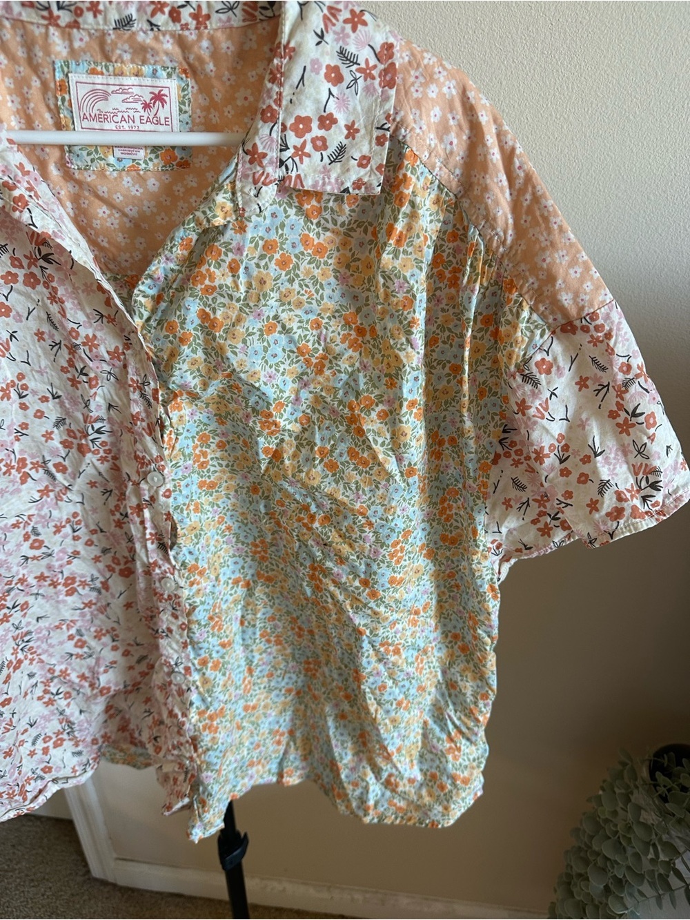 American Eagle Outfitters 100% Cotton floral Button-Up-CottageCore!! - Picture 4 of 9